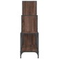 vidaXL Estantería madera ingeniería y metal marrón roble 92x30x102 cm