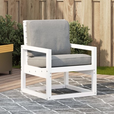 vidaXL Silla de jardín madera maciza de pino blanco 57,5x63x76 cm