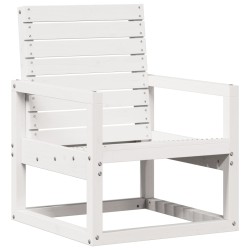 vidaXL Silla de jardín madera maciza de pino blanco 57,5x63x76 cm