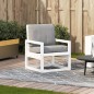 vidaXL Silla de jardín madera maciza de pino blanco 57,5x63x76 cm