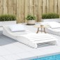 vidaXL Tumbona de madera maciza de pino blanca 205x70x31,5 cm vidaXL Tumbona de madera maciza de pino blanca 205x70x31,5 cm