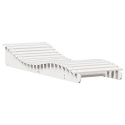 vidaXL Tumbona de madera maciza de pino blanca 205x70x31,5 cm