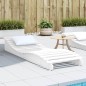 vidaXL Tumbona de madera maciza de pino blanca 205x60x31,5 cm vidaXL Tumbona de madera maciza de pino blanca 205x60x31,5 cm