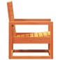 vidaXL Silla de jardín madera maciza de pino marrón cera 57,5x63x76 cm