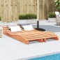 vidaXL Tumbonas madera maciza de pino marrón 2 uds 205x60x31,5 cm vidaXL Tumbonas madera maciza de pino marrón 2 uds 205x60x31,5 cm