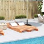 vidaXL Tumbonas madera maciza de pino marrón 2 uds 205x60x31,5 cm vidaXL Tumbonas madera maciza de pino marrón 2 uds 205x60x31,5 cm