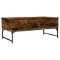 vidaXL Mesa de centro de madera de ingeniería y metal roble humo