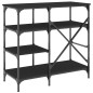 vidaXL Estantería de cocina madera ingeniería metal negro 90x40x84 cm