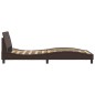 vidaXL Estructura de cama cabecero cuero sintético marrón 100x200 cm vidaXL Estructura de cama cabecero cuero sintético marrón 100x200 cm