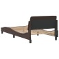 vidaXL Estructura de cama cabecero cuero sintético marrón 100x200 cm vidaXL Estructura de cama cabecero cuero sintético marrón 100x200 cm