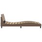 vidaXL Estructura de cama cabecero cuero sintético capuchino 100x200cm vidaXL Estructura de cama cabecero cuero sintético capuchino 100x200cm