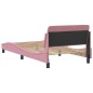 vidaXL Estructura de cama con cabecero de terciopelo rosa 100x200 cm vidaXL Estructura de cama con cabecero de terciopelo rosa 100x200 cm