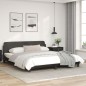 vidaXL Estructura de cama con cabecero cuero sintético negro 180x200cm vidaXL Estructura de cama con cabecero cuero sintético negro 180x200cm