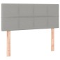 vidaXL Cama box spring con colchón tela gris claro 100x200 cm
