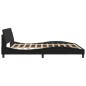 vidaXL Estructura de cama con cabecero cuero sintético negro 180x200cm vidaXL Estructura de cama con cabecero cuero sintético negro 180x200cm