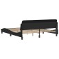 vidaXL Estructura de cama con cabecero cuero sintético negro 180x200cm vidaXL Estructura de cama con cabecero cuero sintético negro 180x200cm