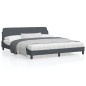 vidaXL Estructura cama con cabecero terciopelo gris oscuro 180x200 cm vidaXL Estructura cama con cabecero terciopelo gris oscuro 180x200 cm