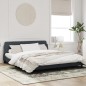 vidaXL Estructura cama con cabecero terciopelo gris oscuro 180x200 cm vidaXL Estructura cama con cabecero terciopelo gris oscuro 180x200 cm