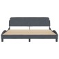 vidaXL Estructura cama con cabecero terciopelo gris oscuro 180x200 cm vidaXL Estructura cama con cabecero terciopelo gris oscuro 180x200 cm