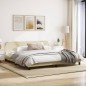 vidaXL Estructura de cama con cabecero de tela color crema 200x200 cm vidaXL Estructura de cama con cabecero de tela color crema 200x200 cm
