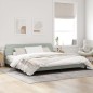 vidaXL Estructura de cama con cabecero terciopelo gris claro 200x200cm vidaXL Estructura de cama con cabecero terciopelo gris claro 200x200cm