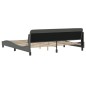 vidaXL Estructura de cama con cabecero tela gris oscuro 200x200 cm