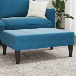 vidaXL Reposapiés de terciopelo azul 77x55x31 cm