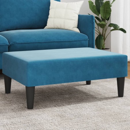 vidaXL Reposapiés de terciopelo azul 77x55x31 cm