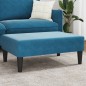 vidaXL Reposapiés de terciopelo azul 77x55x31 cm