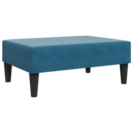 vidaXL Reposapiés de terciopelo azul 77x55x31 cm