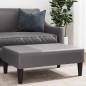 vidaXL Reposapiés de cuero sintético gris 77x55x31 cm