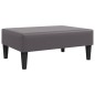 vidaXL Reposapiés de cuero sintético gris 77x55x31 cm