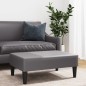 vidaXL Reposapiés de cuero sintético gris 77x55x31 cm