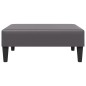 vidaXL Reposapiés de cuero sintético gris 77x55x31 cm