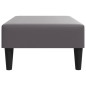 vidaXL Reposapiés de cuero sintético gris 77x55x31 cm