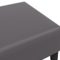 vidaXL Reposapiés de cuero sintético gris 77x55x31 cm