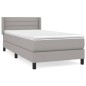 vidaXL Cama box spring con colchón tela gris claro 80x200 cm vidaXL Cama box spring con colchón tela gris claro 80x200 cm