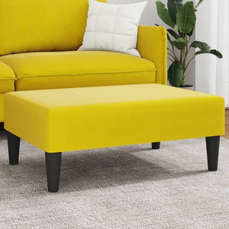 vidaXL Reposapiés de terciopelo amarillo 77x55x31 cm