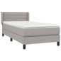 vidaXL Cama box spring con colchón tela gris claro 80x200 cm vidaXL Cama box spring con colchón tela gris claro 80x200 cm
