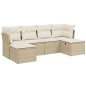 vidaXL Juego de sofás jardín con cojines 6 pzas ratán sintético beige vidaXL Juego de sofás jardín con cojines 6 pzas ratán sintético beige