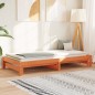 vidaXL Sofá cama nido madera maciza de pino marrón cera 90x190 cm vidaXL Sofá cama nido madera maciza de pino marrón cera 90x190 cm