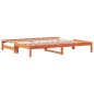 vidaXL Sofá cama nido madera maciza de pino marrón cera 90x190 cm vidaXL Sofá cama nido madera maciza de pino marrón cera 90x190 cm