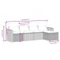 vidaXL Set de muebles de jardín 5 pzas y cojines ratán sintético negro vidaXL Set de muebles de jardín 5 pzas y cojines ratán sintético negro
