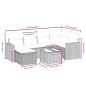 vidaXL Set sofás de jardín 7 piezas y cojines ratán sintético beige