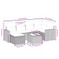 vidaXL Set de sofás de jardín 7 piezas con cojines ratán PE gris vidaXL Set de sofás de jardín 7 piezas con cojines ratán PE gris