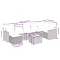 vidaXL Set de sofás de jardín 8 piezas y cojines ratán sintético negro vidaXL Set de sofás de jardín 8 piezas y cojines ratán sintético negro