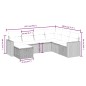 vidaXL Set sofás de jardín 7 piezas y cojines ratán sintético beige vidaXL Set sofás de jardín 7 piezas y cojines ratán sintético beige