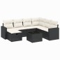 vidaXL Set de sofás de jardín 8 piezas y cojines ratán sintético negro vidaXL Set de sofás de jardín 8 piezas y cojines ratán sintético negro