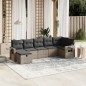 vidaXL Set de sofás de jardín 7 piezas con cojines ratán PE gris vidaXL Set de sofás de jardín 7 piezas con cojines ratán PE gris