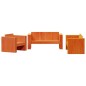 vidaXL Juego de muebles jardín 2 pzas madera maciza pino marrón cera vidaXL Juego de muebles jardín 2 pzas madera maciza pino marrón cera